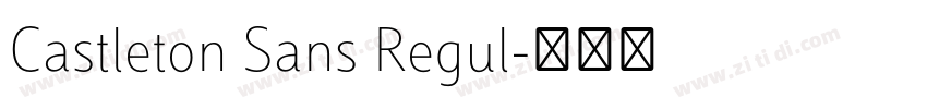 Castleton Sans Regul字体转换